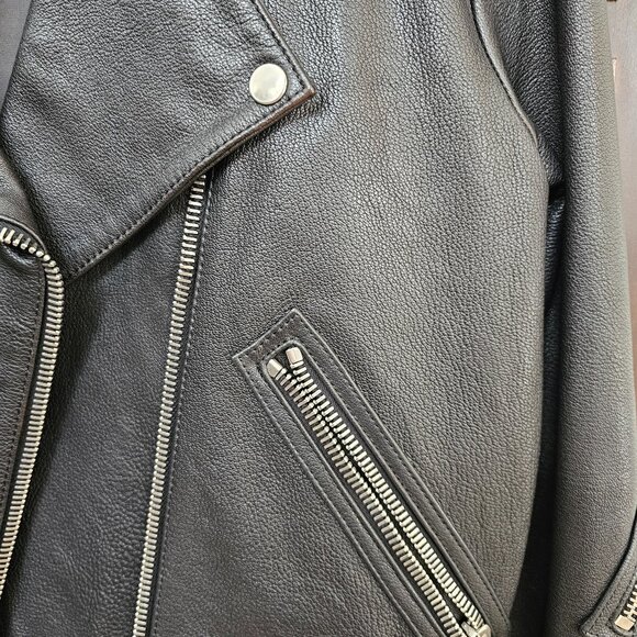 Acne Studios Leather Moto Jacket - Picture 3 of 9